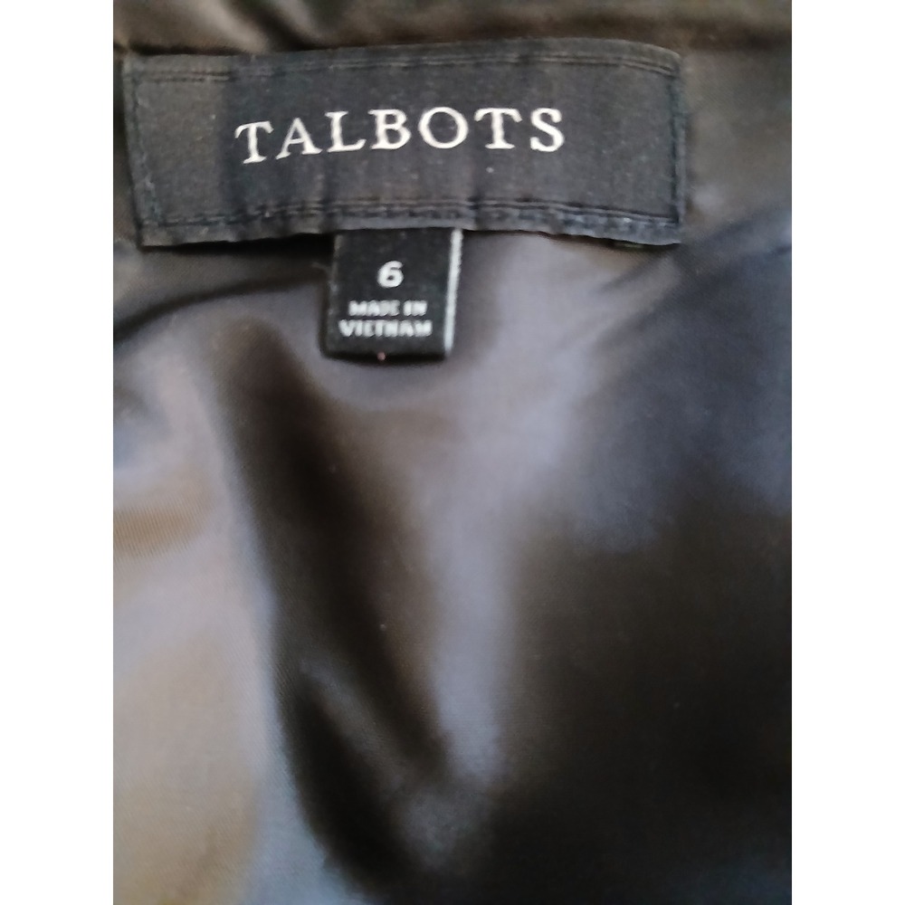 Talbots Houndstooth Wool Blend Pencil Skirt Womens Size 6 Black Tan Classic - Picture 4 of 5